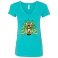 thumbnail image 1 of Inktastic Alaska Moose and Trees Women's V-Neck T-Shirt, 1 of 5