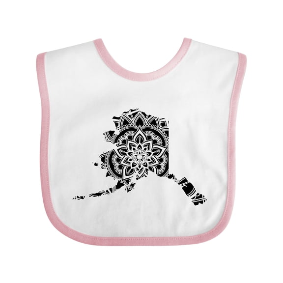 Inktastic Alaska Silhouette Mandala Boys or Girls Baby Bib