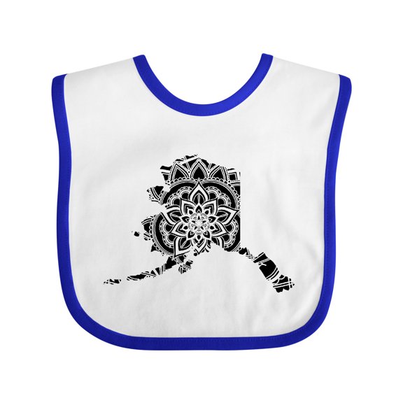 Inktastic Alaska Silhouette Mandala Boys or Girls Baby Bib