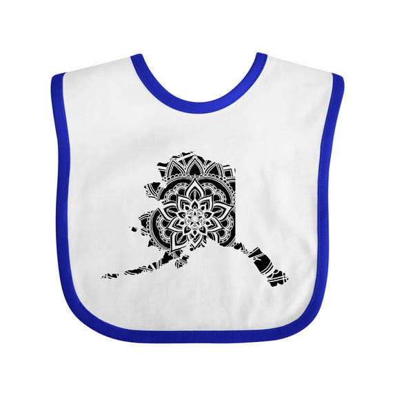 Inktastic Alaska Silhouette Mandala Boys or Girls Baby Bib