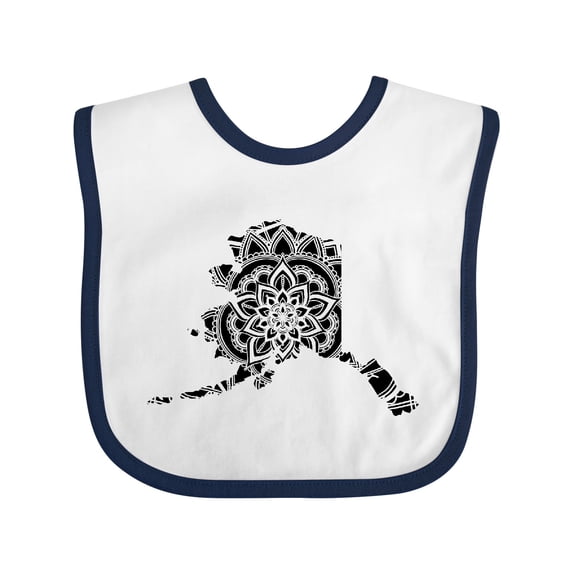 Inktastic Alaska Silhouette Mandala Boys or Girls Baby Bib
