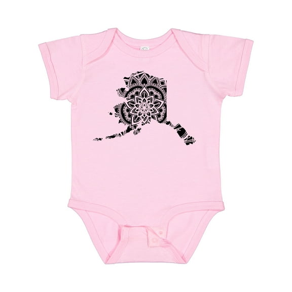 Inktastic Alaska Silhouette Mandala Boys or Girls Baby Bodysuit