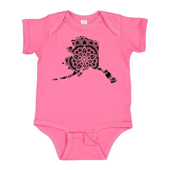 Inktastic Alaska Silhouette Mandala Boys or Girls Baby Bodysuit