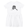 thumbnail image 1 of Inktastic Alaska Silhouette Mandala Girls Toddler Dress, 1 of 5
