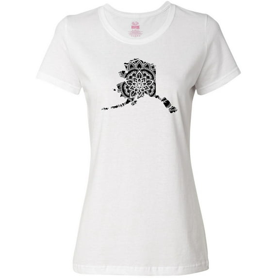 Inktastic Alaska Silhouette Mandala Women's T-Shirt