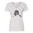 thumbnail image 1 of Inktastic Alaska Silhouette Mandala Women's V-Neck T-Shirt, 1 of 5