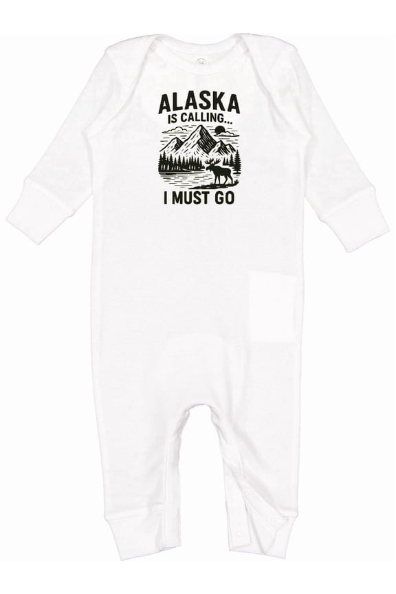Alaska Travel Adventure Baby Romper Coveralls