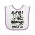 thumbnail image 1 of Inktastic Alaska Travel Adventure Boys or Girls Baby Bib, 1 of 4
