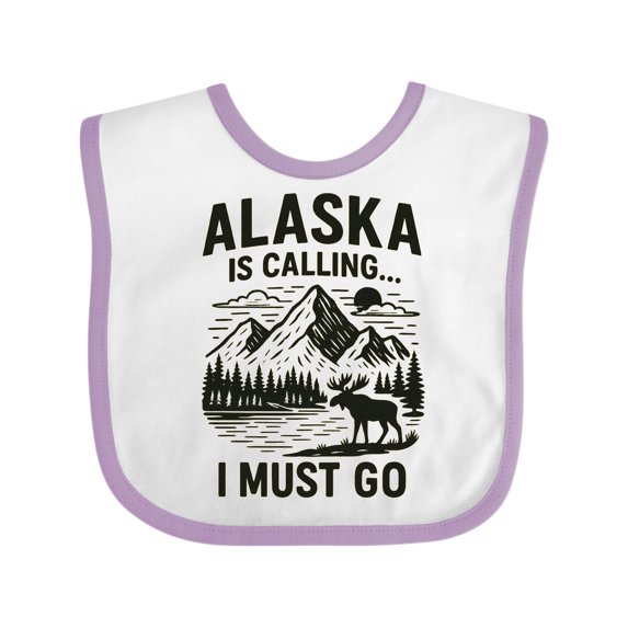 Inktastic Alaska Travel Adventure Boys or Girls Baby Bib