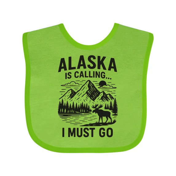 Inktastic Alaska Travel Adventure Boys or Girls Baby Bib