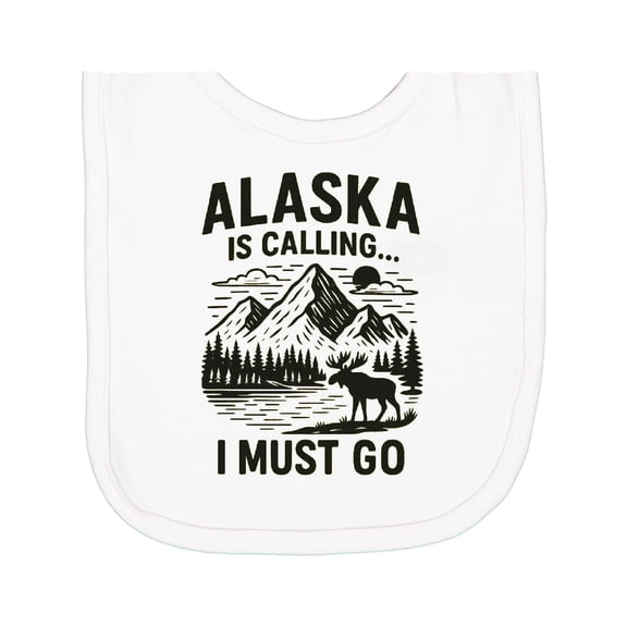 Inktastic Alaska Travel Adventure Newborn Bib