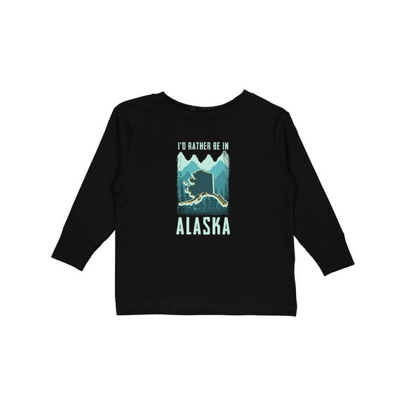 Inktastic Alaskan Rather Be in Alaska Boys or Girls Long Sleeve Toddler T-Shirt