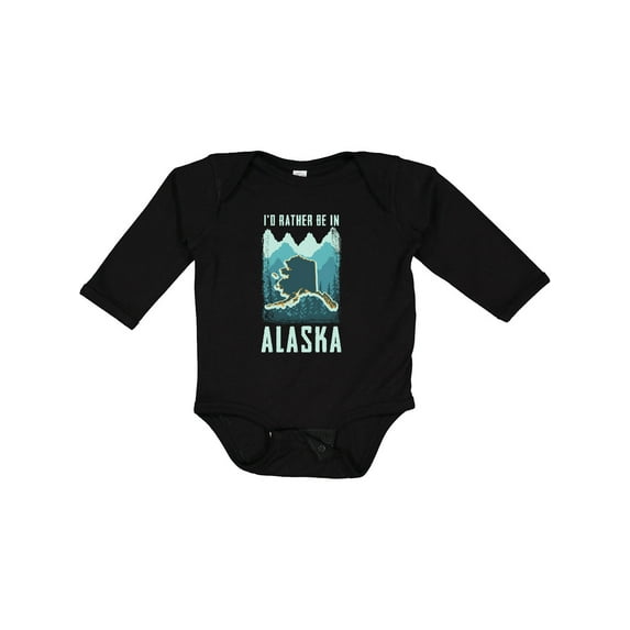 Inktastic Alaskan Rather Be in Alaska Boys or Girls Long Sleeve Baby Bodysuit
