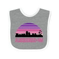 thumbnail image 1 of Inktastic Albuquerque New Mexico Retro Sunset Skyline Girls Baby Bib, 1 of 4