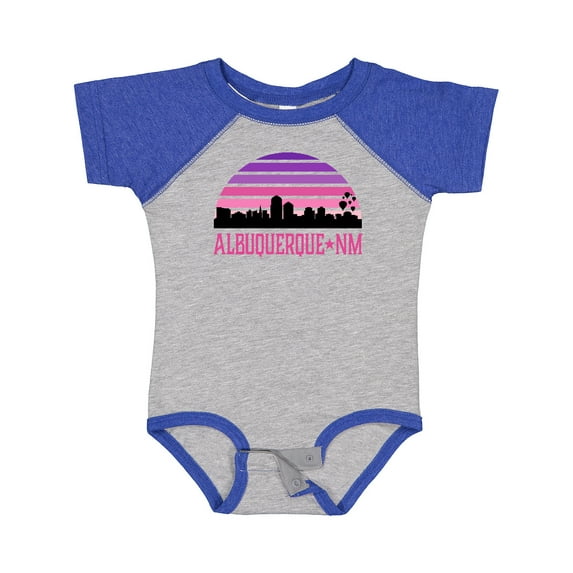Inktastic Albuquerque New Mexico Retro Sunset Skyline Girls Baby Bodysuit