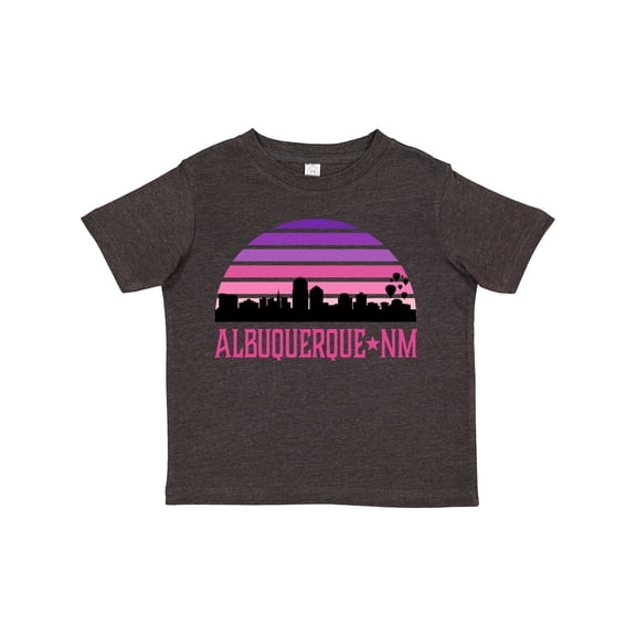 Inktastic Albuquerque New Mexico Retro Sunset Skyline Girls Toddler T-Shirt