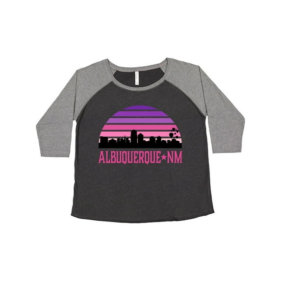 Inktastic Albuquerque New Mexico Retro Sunset Skyline Women's Plus Size T-Shirt