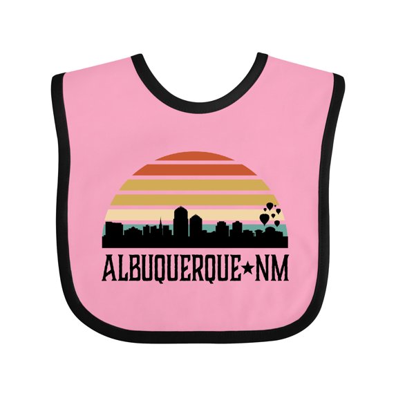 Inktastic Albuquerque New Mexico Skyline Boys or Girls Baby Bib