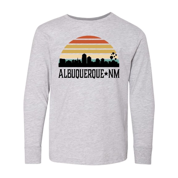 Inktastic Albuquerque New Mexico Skyline Long Sleeve Youth T-Shirt