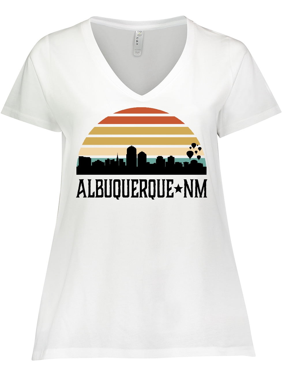 Inktastic Albuquerque New Mexico Skyline Women's Plus Size VNeck T