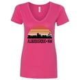thumbnail image 1 of Inktastic Albuquerque New Mexico Skyline Women's V-Neck T-Shirt, 1 of 5