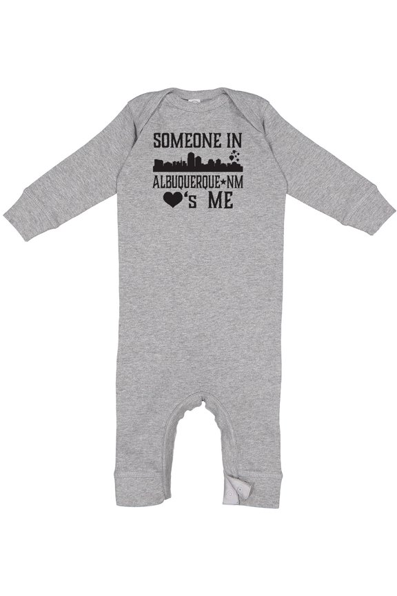 Albuquerque New Mexico Someone Loves Me Skyline Baby Romper Coveralls