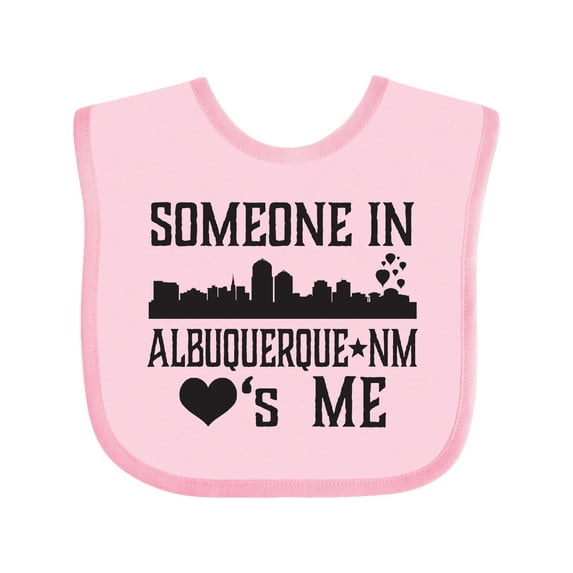 Inktastic Albuquerque New Mexico Someone Loves Me Skyline Boys or Girls Baby Bib