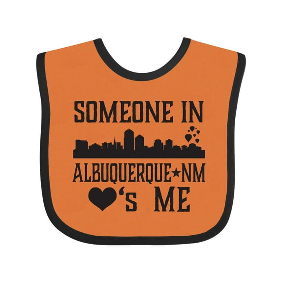 Inktastic Albuquerque New Mexico Someone Loves Me Skyline Boys or Girls Baby Bib