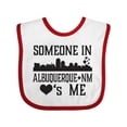 thumbnail image 1 of Inktastic Albuquerque New Mexico Someone Loves Me Skyline Boys or Girls Baby Bib, 1 of 4