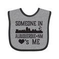 thumbnail image 1 of Inktastic Albuquerque New Mexico Someone Loves Me Skyline Boys or Girls Baby Bib, 1 of 4