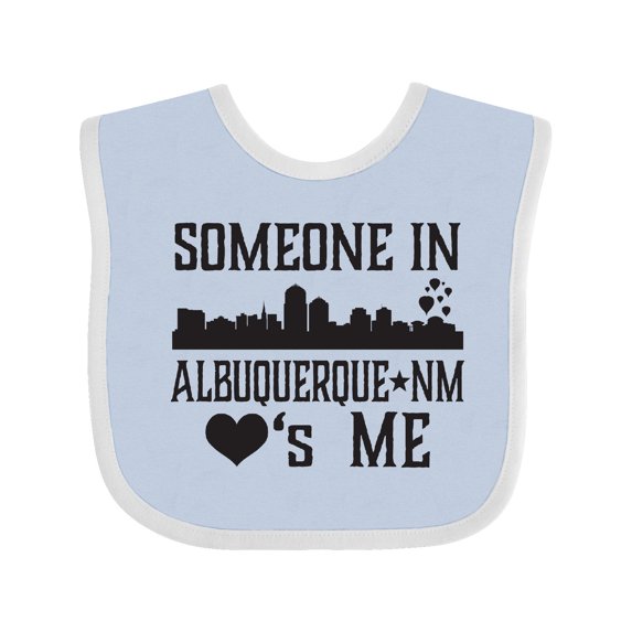 Inktastic Albuquerque New Mexico Someone Loves Me Skyline Boys or Girls Baby Bib