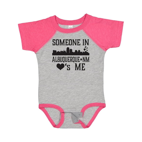 Inktastic Albuquerque New Mexico Someone Loves Me Skyline Boys or Girls Baby Bodysuit