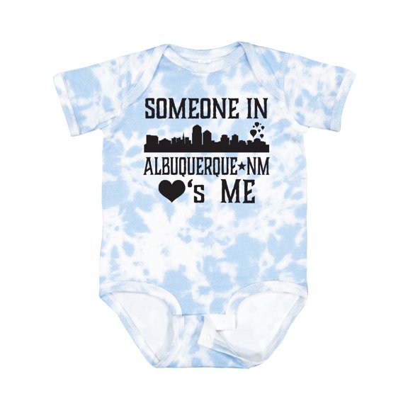 Inktastic Albuquerque New Mexico Someone Loves Me Skyline Boys or Girls Baby Bodysuit
