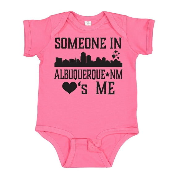 Inktastic Albuquerque New Mexico Someone Loves Me Skyline Boys or Girls Baby Bodysuit