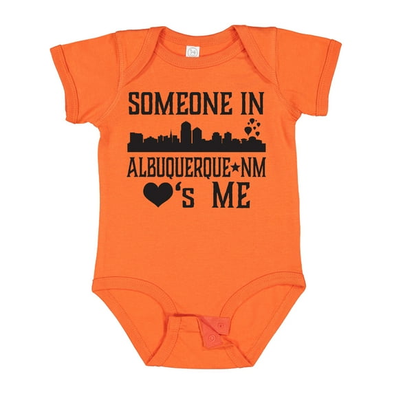 Inktastic Albuquerque New Mexico Someone Loves Me Skyline Boys or Girls Baby Bodysuit
