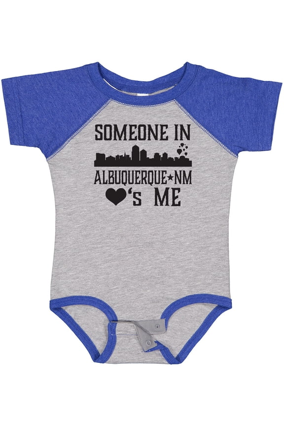 Albuquerque New Mexico Someone Loves Me Skyline Boys or Girls Baby Bodysuit