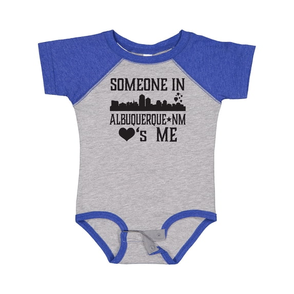 Inktastic Albuquerque New Mexico Someone Loves Me Skyline Boys or Girls Baby Bodysuit