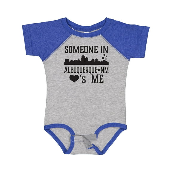 Inktastic Albuquerque New Mexico Someone Loves Me Skyline Boys or Girls Baby Bodysuit