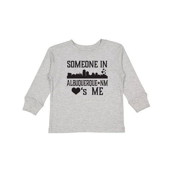 Inktastic Albuquerque New Mexico Someone Loves Me Skyline Boys or Girls Long Sleeve Toddler T-Shirt