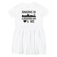 thumbnail image 1 of Inktastic Albuquerque New Mexico Someone Loves Me Skyline Girls Toddler Dress, 1 of 5