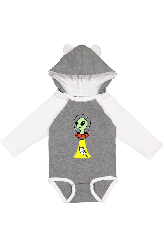 Alien Abduction Boys or Girls Long Sleeve Baby Bodysuit
