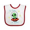 thumbnail image 1 of Inktastic Alien Boys or Girls Baby Bib, 1 of 4