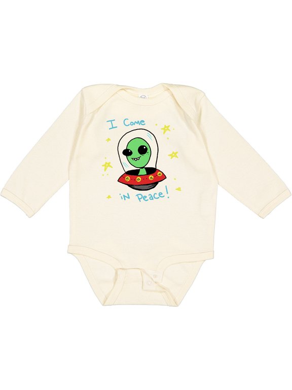 Alien Boys or Girls Long Sleeve Baby Bodysuit