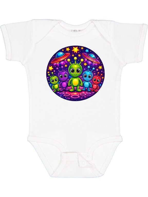Alien Space Adventure Kids Boys or Girls Baby Bodysuit