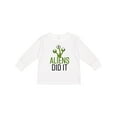 thumbnail image 1 of Inktastic Aliens DId It Boys or Girls Long Sleeve Toddler T-Shirt, 1 of 5