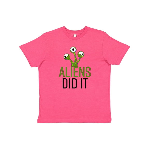 Inktastic Aliens DId It Youth T-Shirt