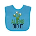 thumbnail image 1 of Inktastic Aliens Did It Boys or Girls Baby Bib, 1 of 4