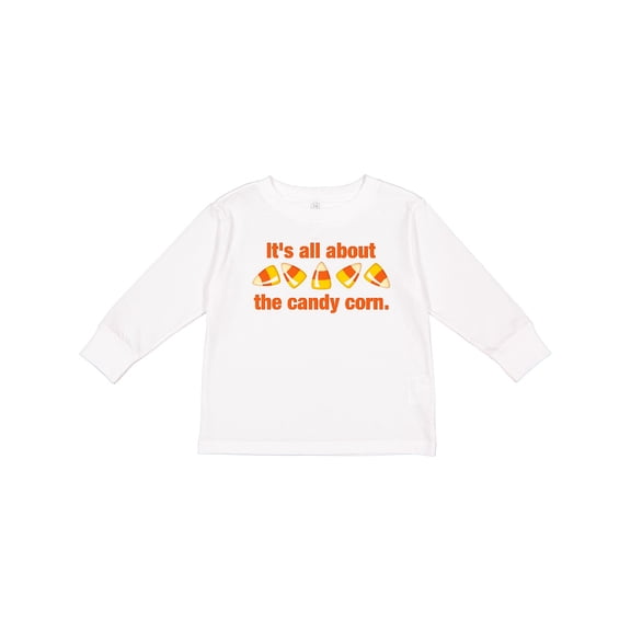 Inktastic All About the Candy Corn Boys or Girls Long Sleeve Toddler T-Shirt