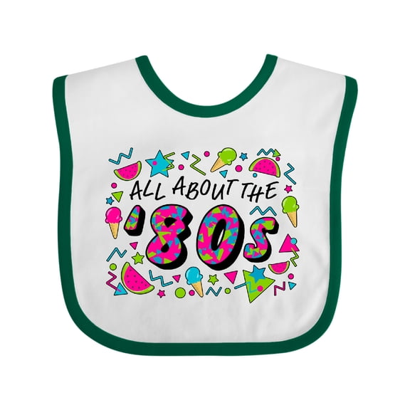 Inktastic All About the '80s Boys or Girls Baby Bib