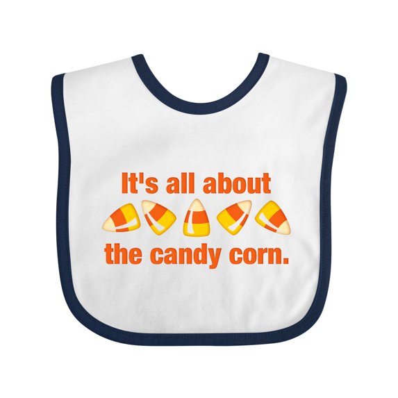 Inktastic All About the Candy Corn Boys or Girls Baby Bib